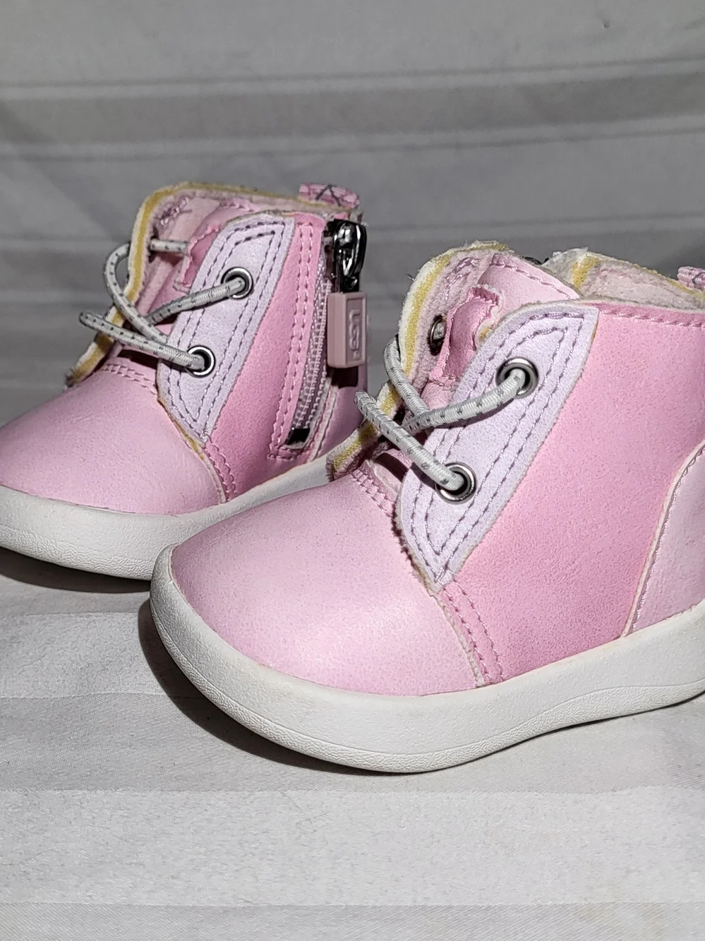 UGG Baby Girl Pink Zipper Sneakers